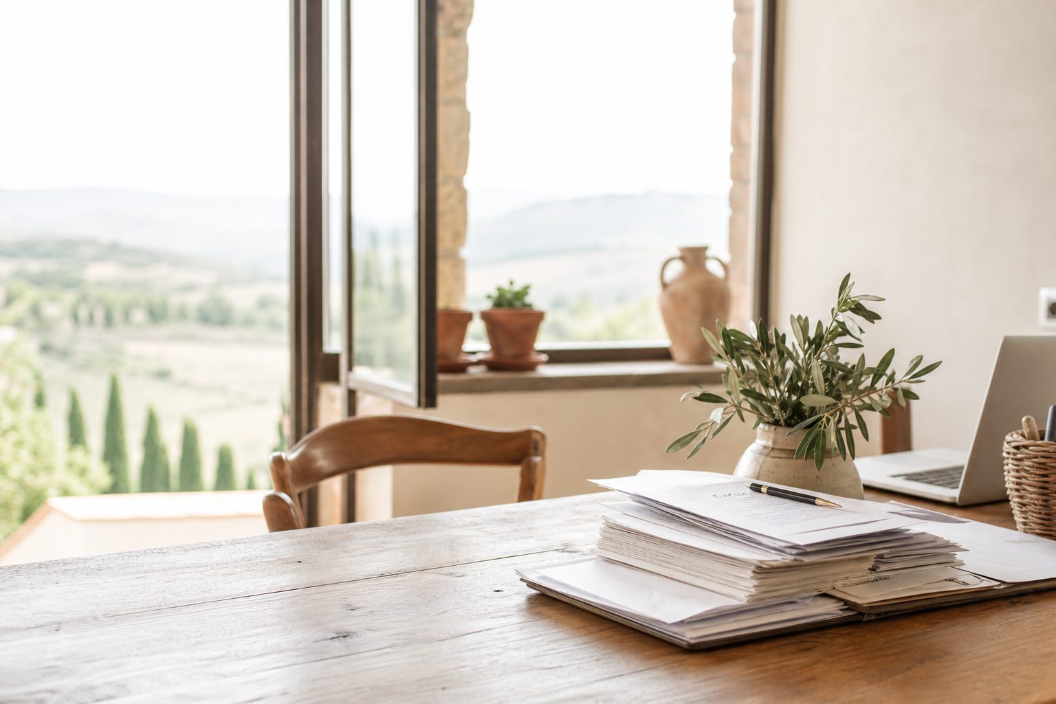 Fogli di carta bianca stampata appoggiati uno sull'altro, pronti per essere letti e archiviati.
